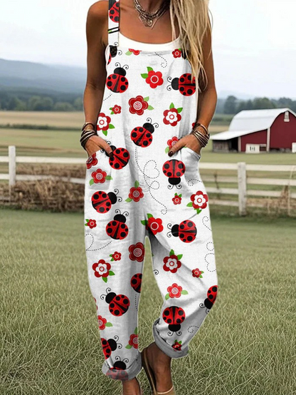 Vintage Floral Comfort Jumpsuit