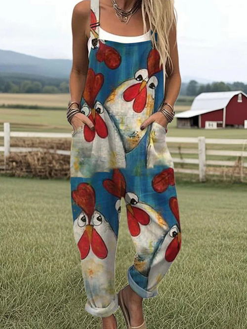 Vintage-Style Comfort Jumpsuit
