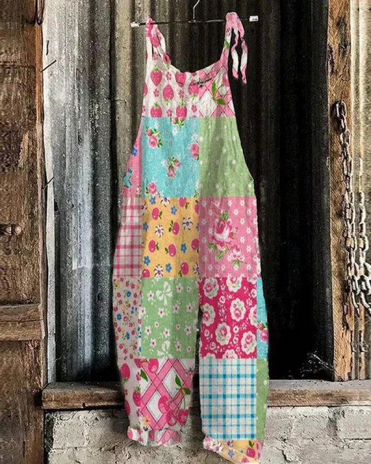 Crease-Resistant Floral Jumpsuit