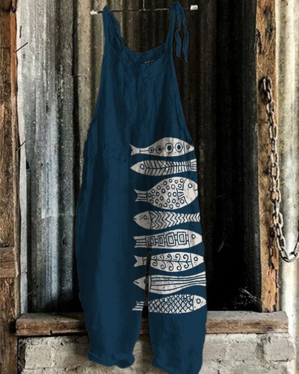 Crease-Resistant Floral Jumpsuit