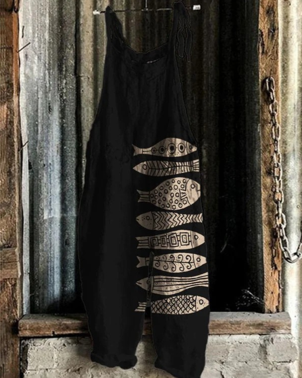 Crease-Resistant Floral Jumpsuit