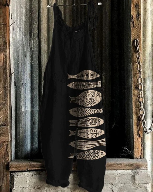 Crease-Resistant Floral Jumpsuit