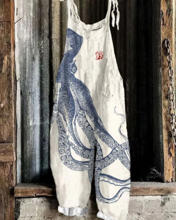 Crease-Resistant Floral Jumpsuit