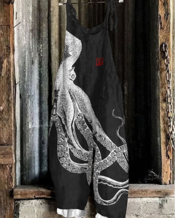 Crease-Resistant Floral Jumpsuit