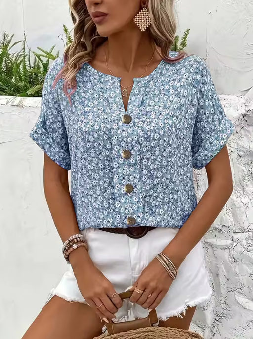 Cooling Floral Blouse