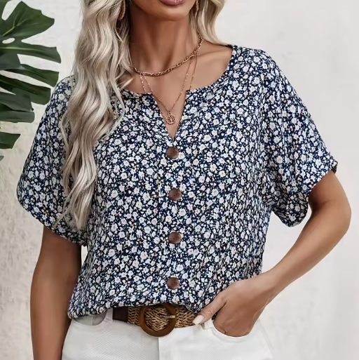 Cooling Floral Blouse