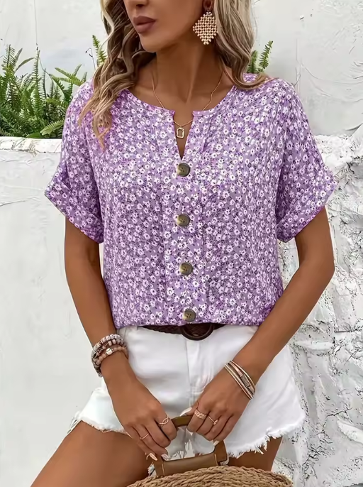 Cooling Floral Blouse