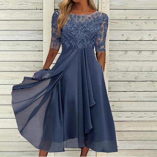 Elegant Lace-Flow Dress