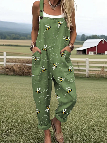 Airy-Vintage Wide-Leg Jumpsuit