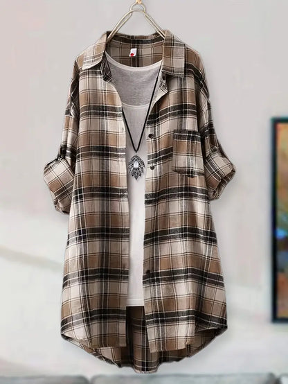 Flattering Checked Blouse