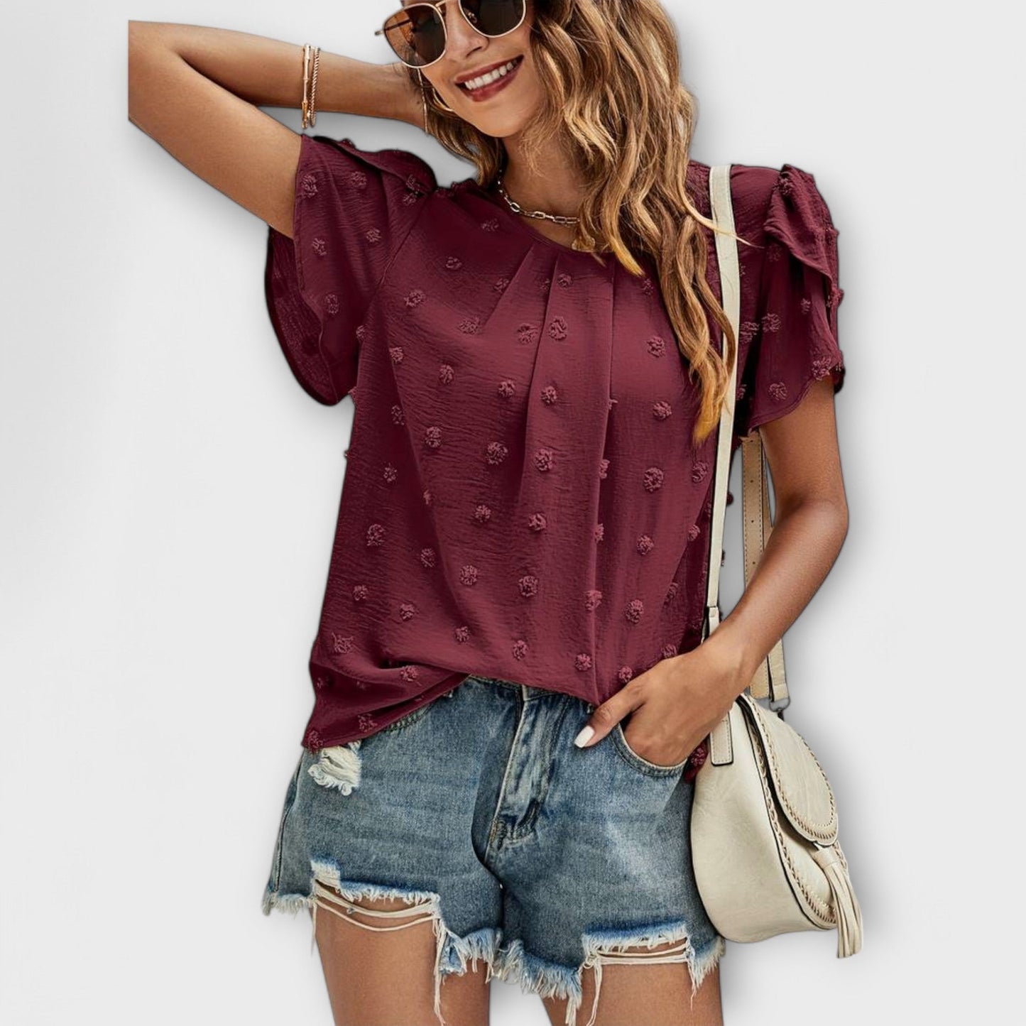 Swiss Dot Graceful Blouse