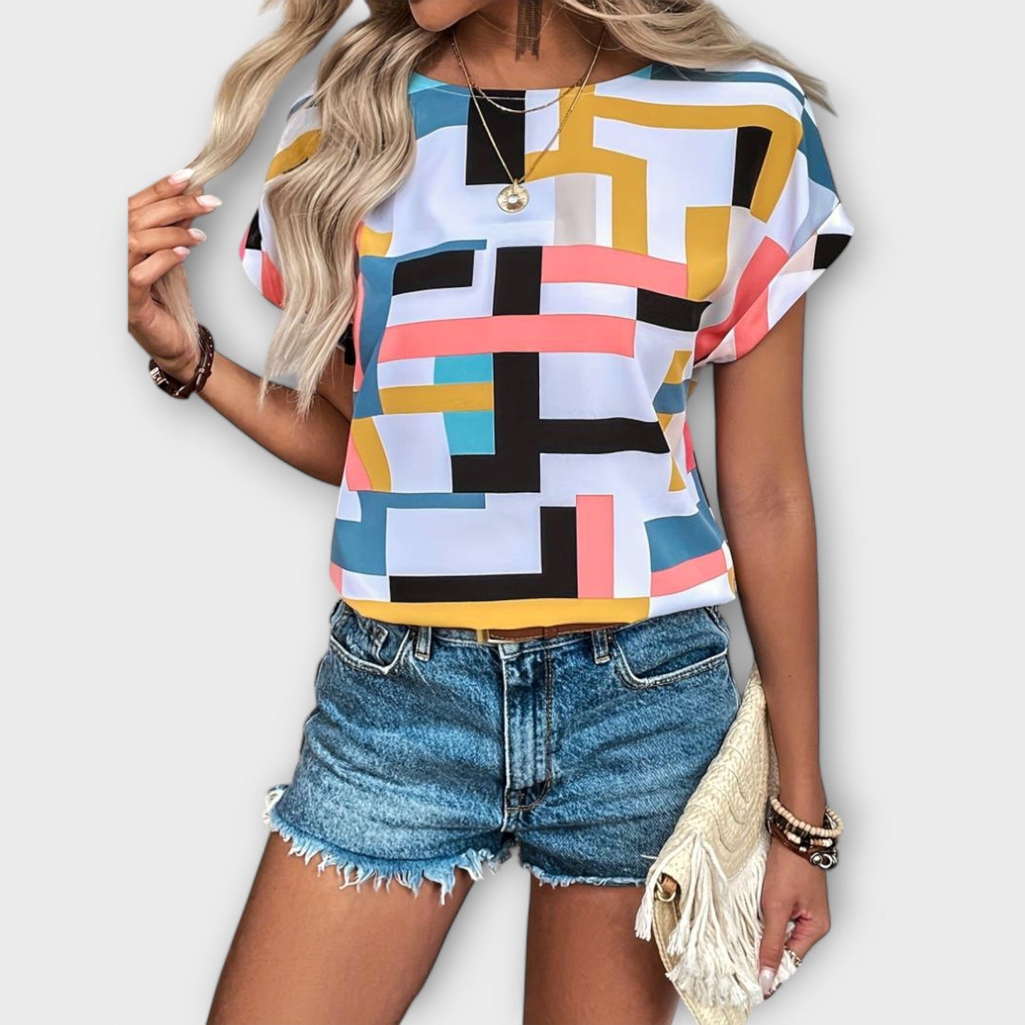 Elegant Round-Neck Blouse