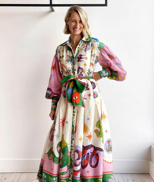 Italian-Elegance Maxi Dress