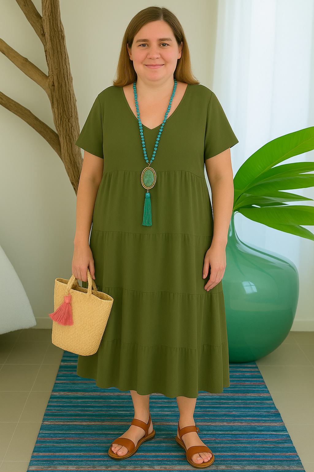 Soft-Tiers Maxi Dress