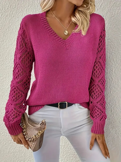 Figure-Flattering V-Neck Jumper