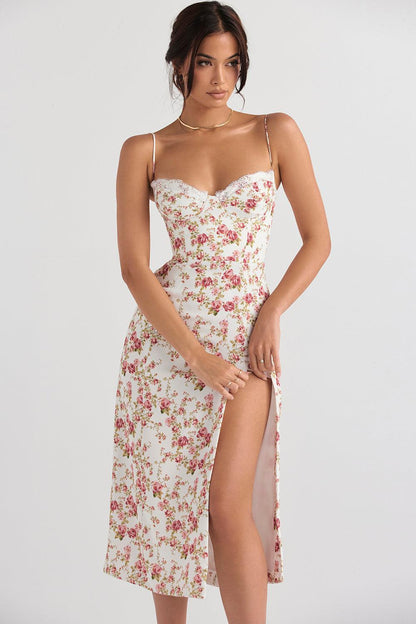 Elegant Floral Midi Dress