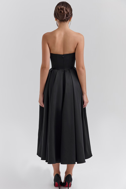 Elegant Corseted Midi Dress