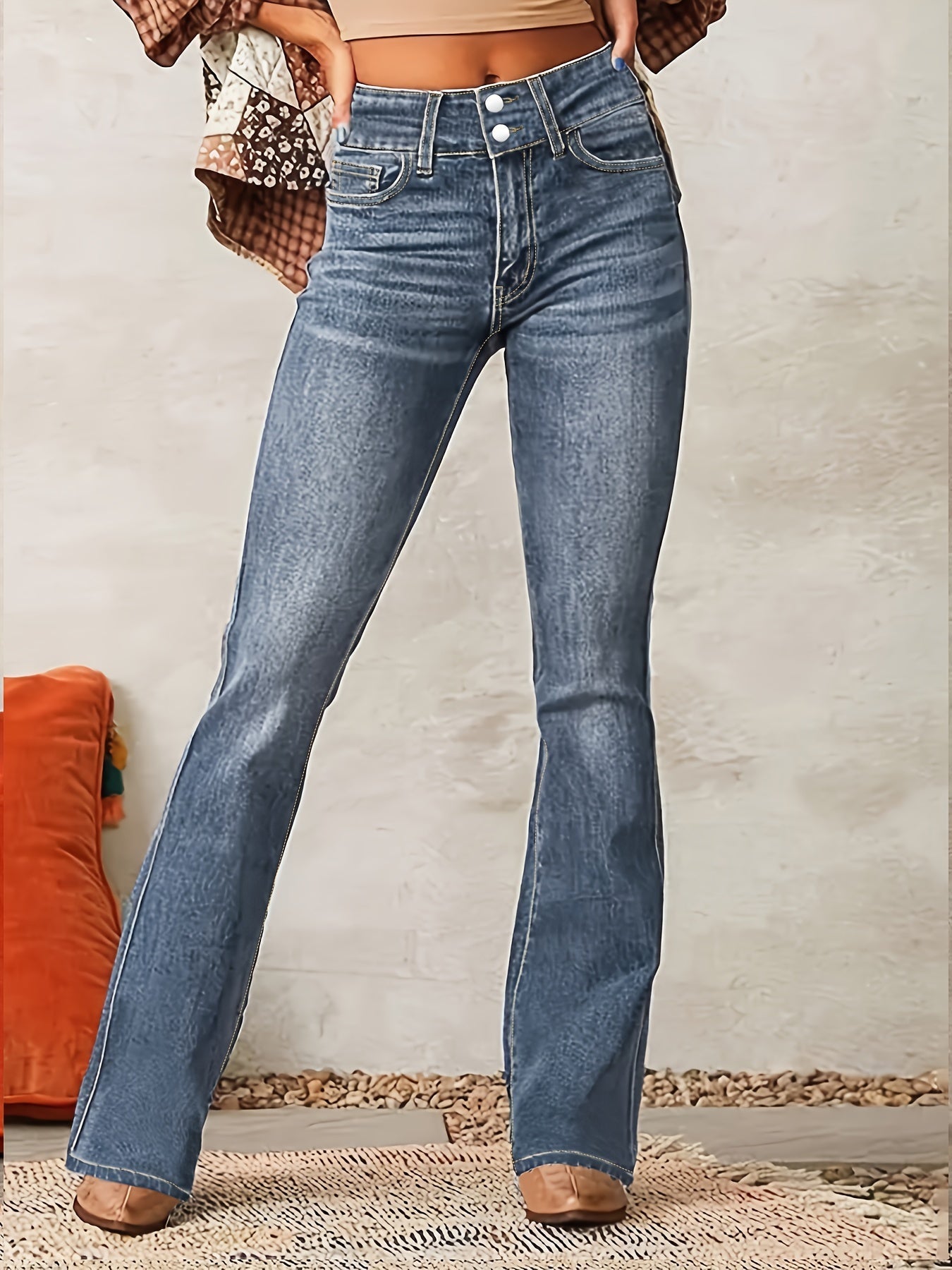 Easy-Care Button Flats