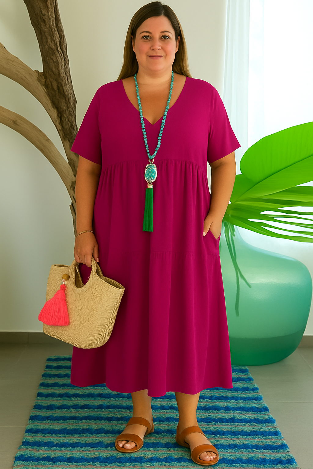 Soft-Tiers Maxi Dress