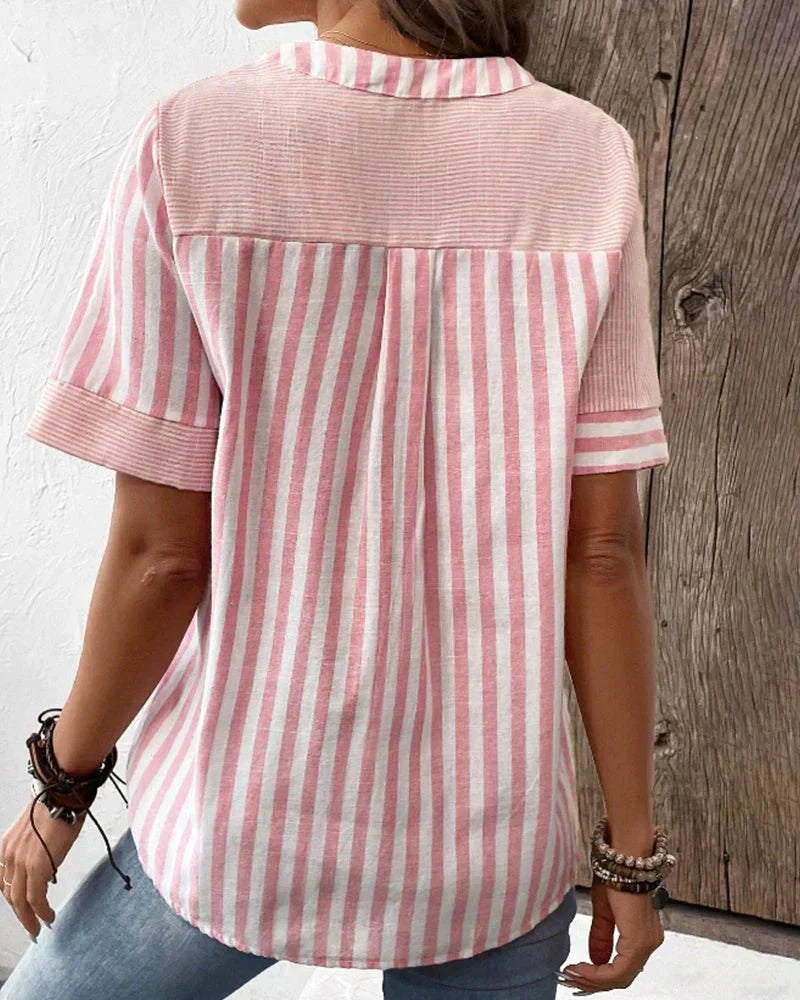 Soft-Comfort Striped Blouse