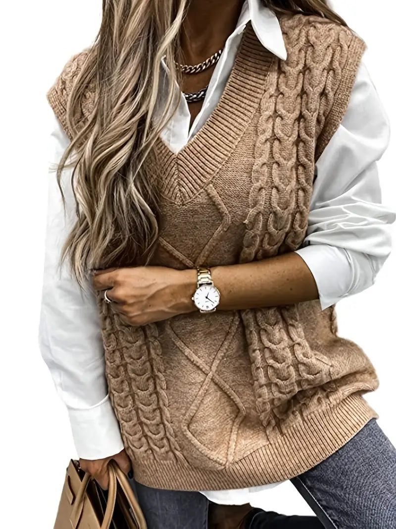 Figure-Flattering V-Neck Jumper