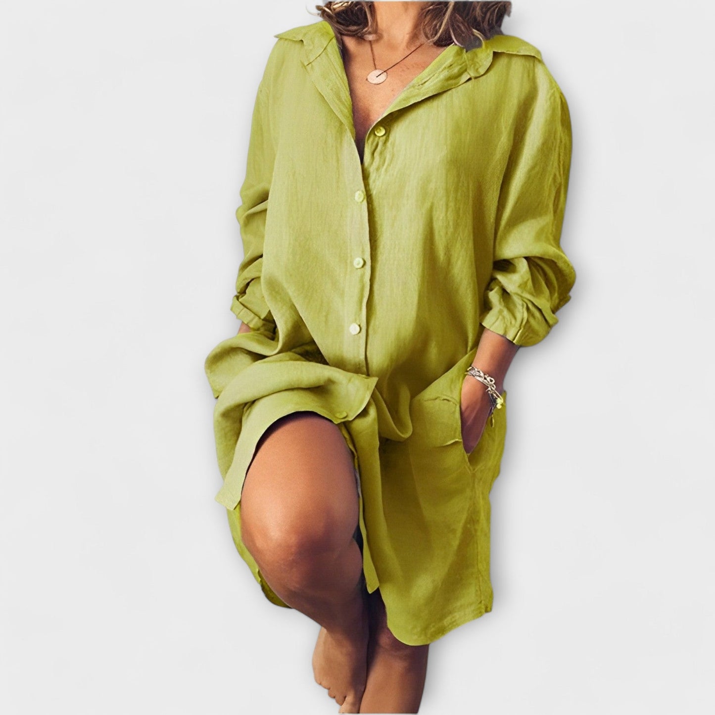 Elegant Comfort Linen Blouse