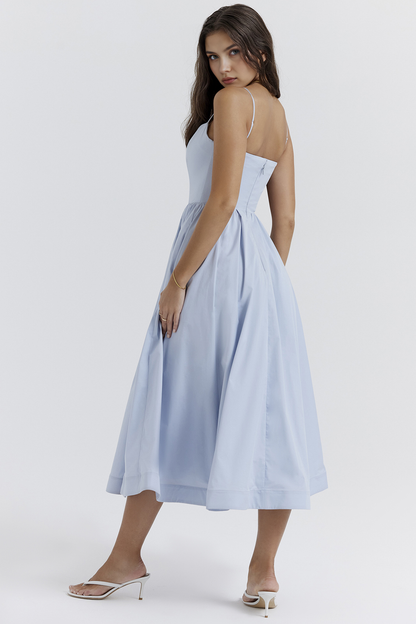 Feminine-Flare Midi Dress
