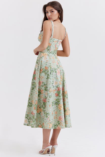 Floral Stretch Midi Dress