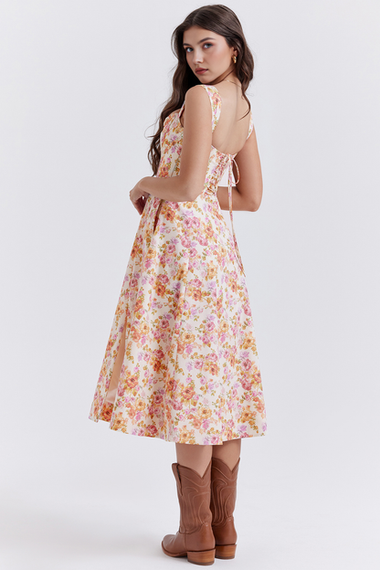 Floral-Fit Midi Dress