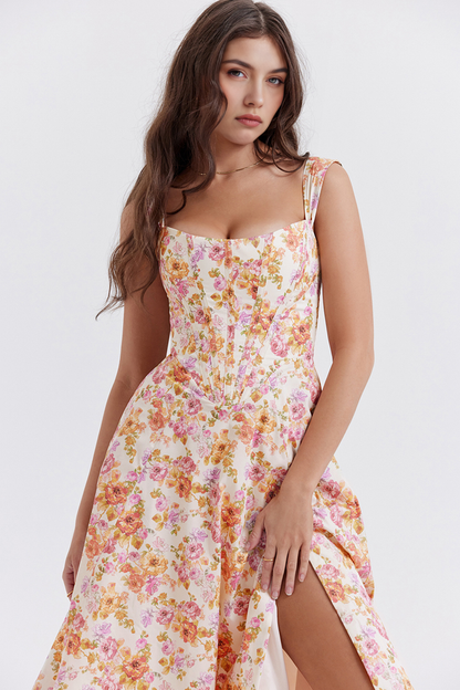 Floral-Fit Midi Dress