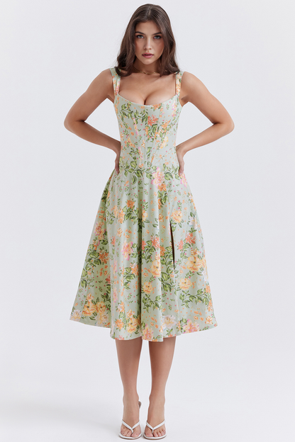 Floral-Fit Midi Dress