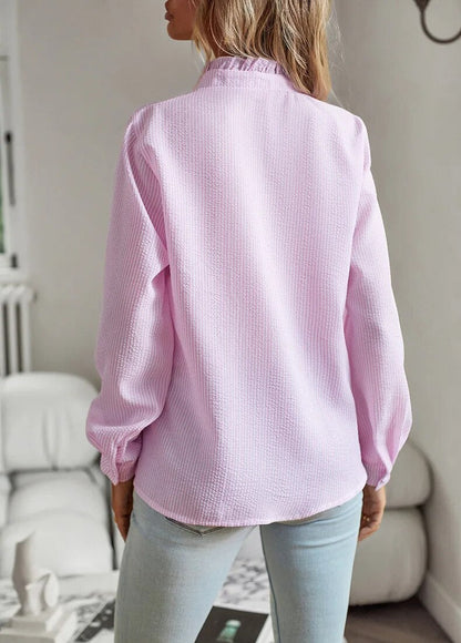 Ruffle-Detail Elegant Shirt