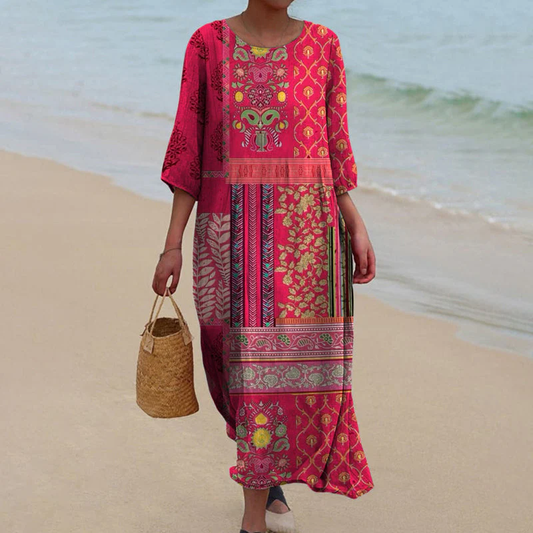 Vibrant Geometric Pattern Dress