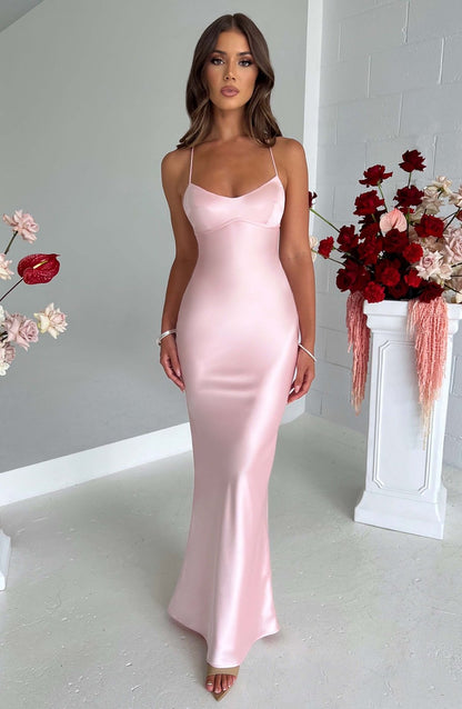 Satin Elegance Maxi Dress
