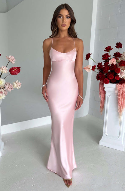 Satin Elegance Maxi Dress