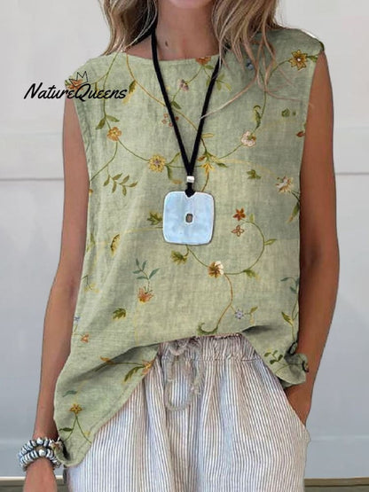 Floral-Art Pocket Skirt