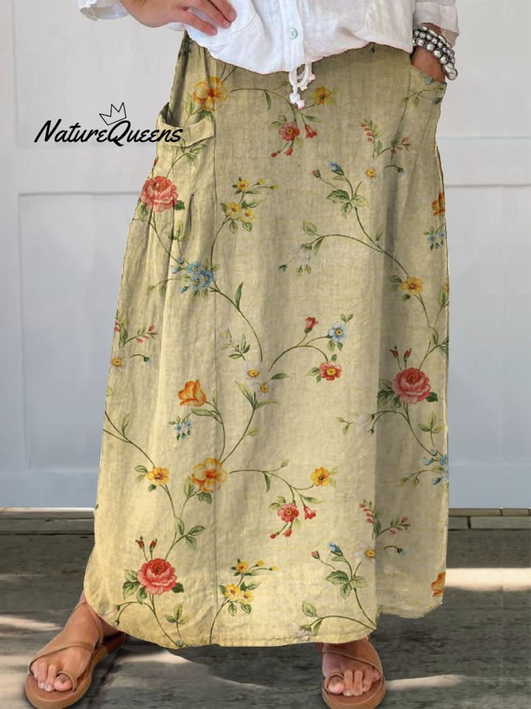 Vintage Floral Casual Dress