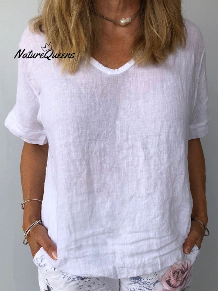 Floral Charm Linen Skirt