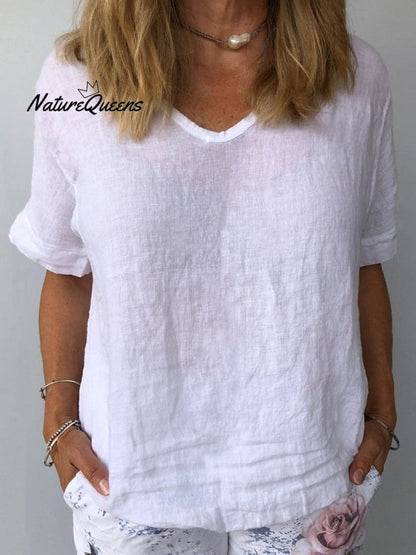 Floral Charm Linen Skirt