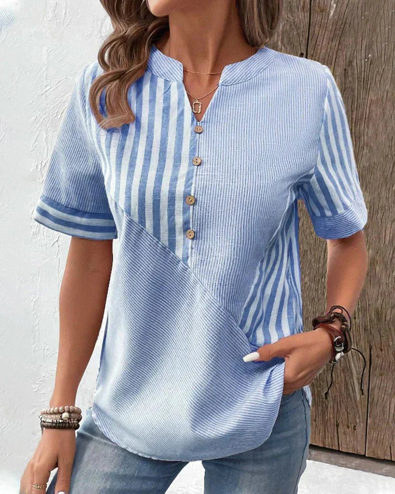 Soft-Comfort Striped Blouse