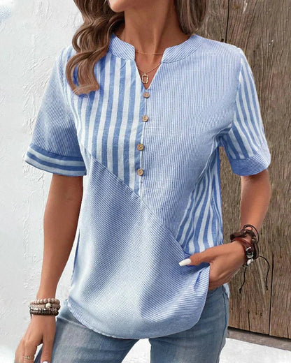 Soft-Comfort Striped Blouse