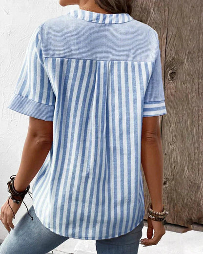 Soft-Comfort Striped Blouse