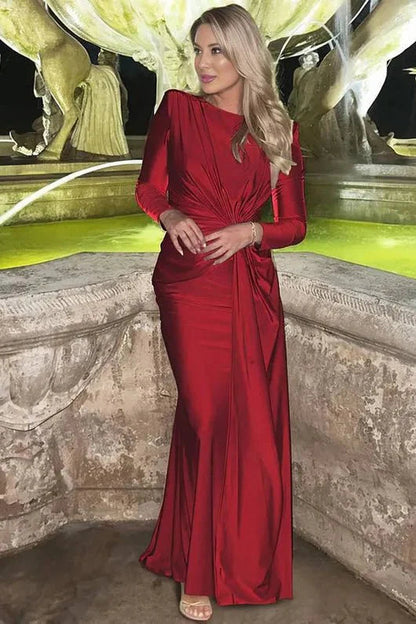 Elegant Twist-Front Maxi Dress