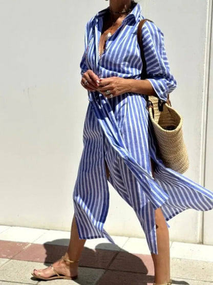 Chic Striped Comfort Dress