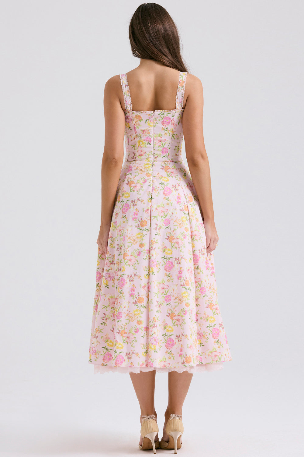 Floral Corset Midi Dress