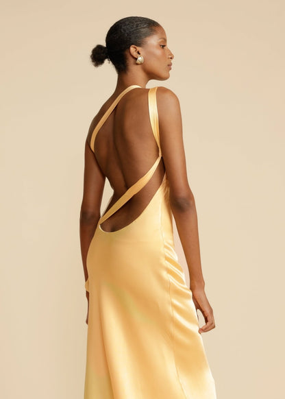 Silk Maxi Dress with Elegant Straps