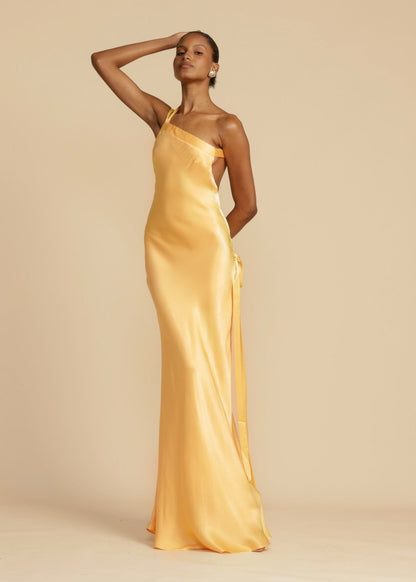 Silk Maxi Dress with Elegant Straps