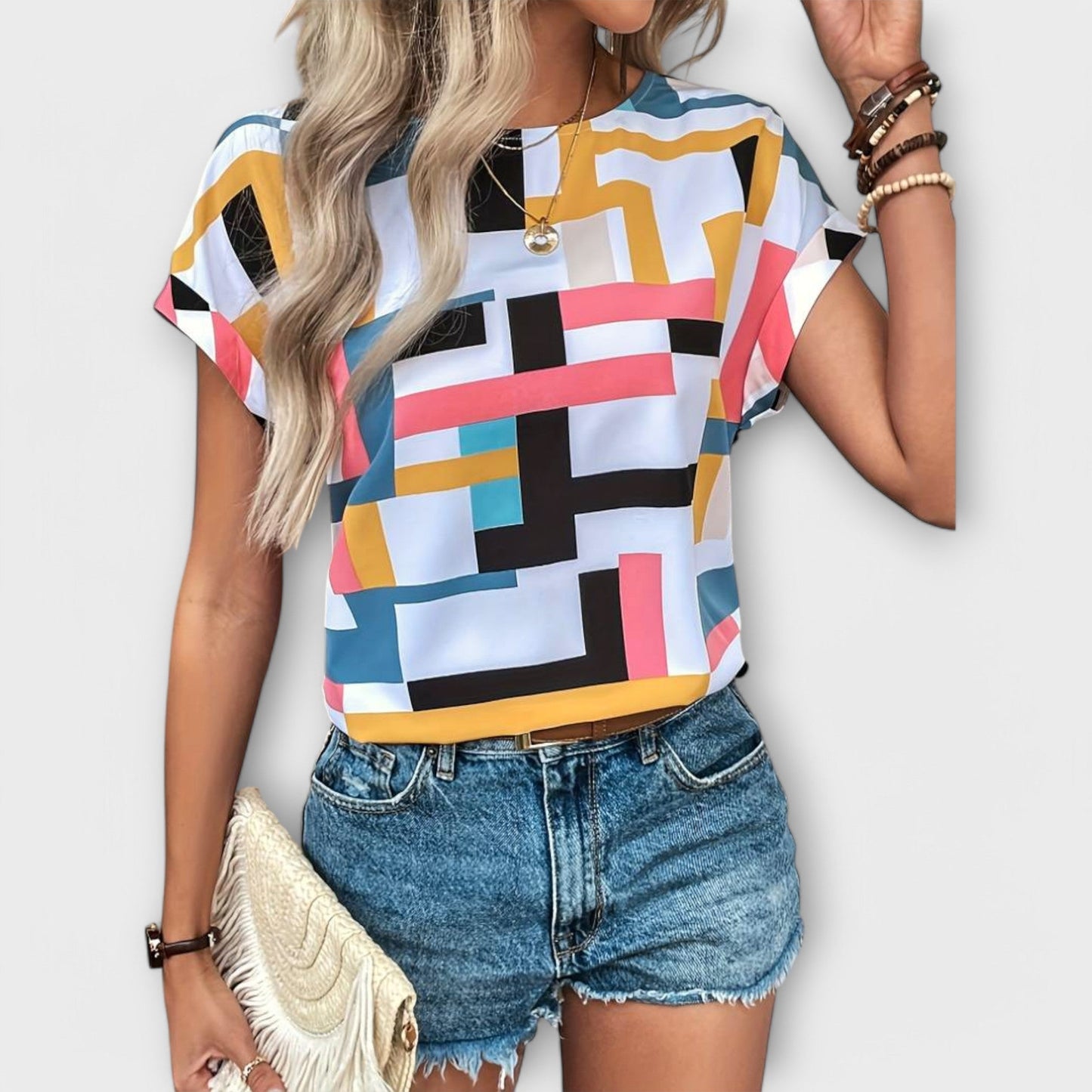 Elegant Round-Neck Blouse