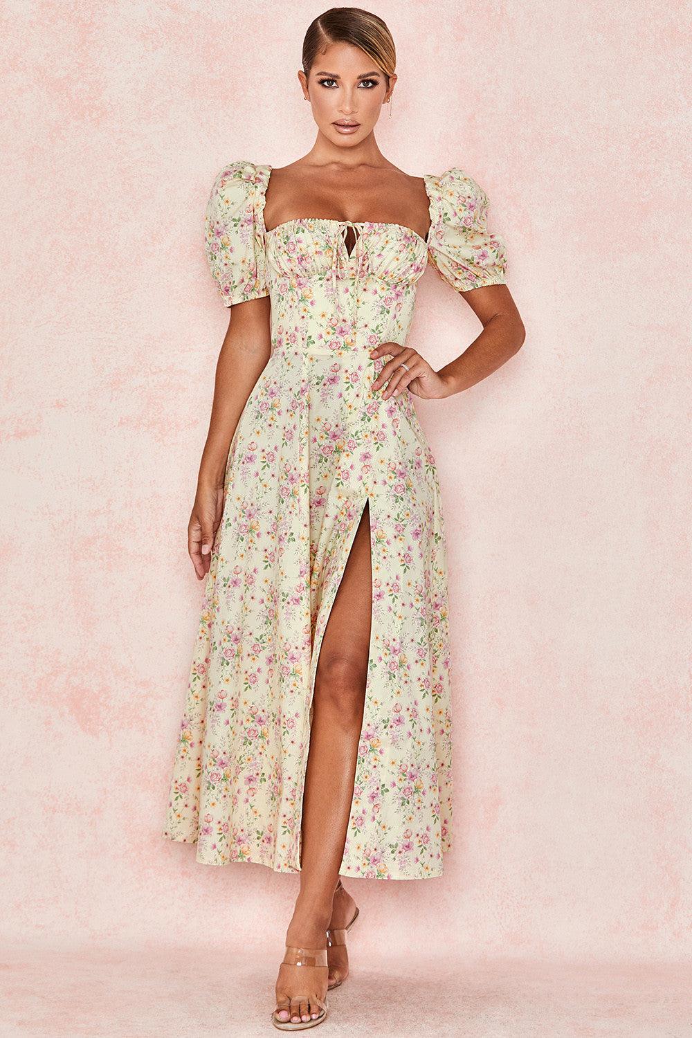 Floral-Print Midi Dress
