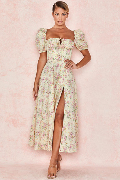 Floral-Print Midi Dress